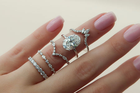 Can You Wear a Pave Wedding Band With a Plain Engagement Ring?