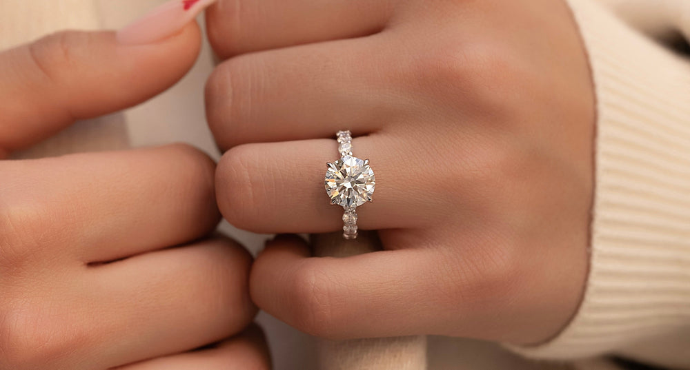 Sharna Burgess Round Pave Engagement Ring