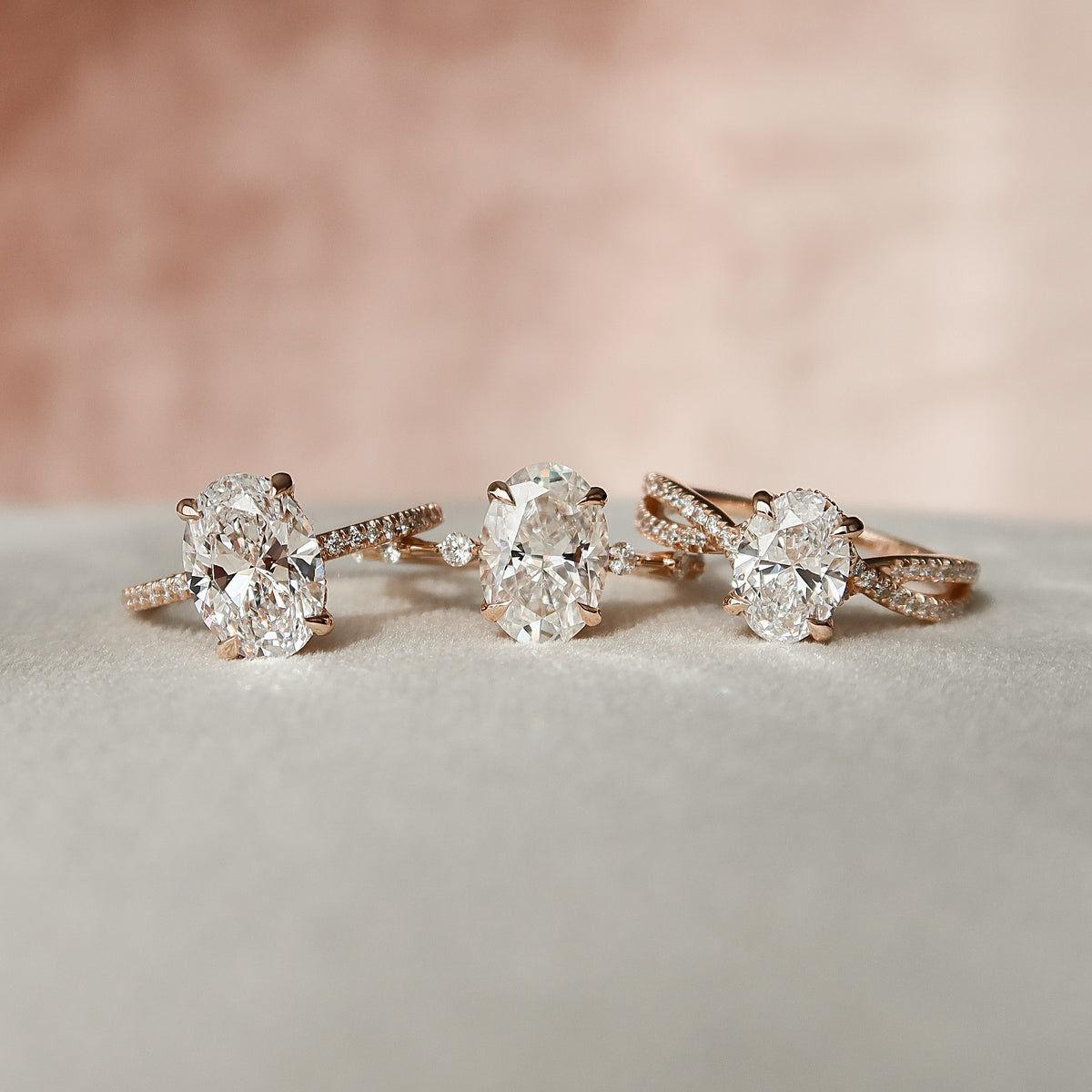 Ovaly Romantic - Rose Gold & Oval Diamond Engagement Rings Romantic ...