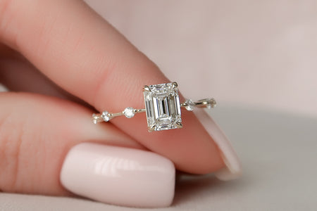 Emerald cut engagement rings