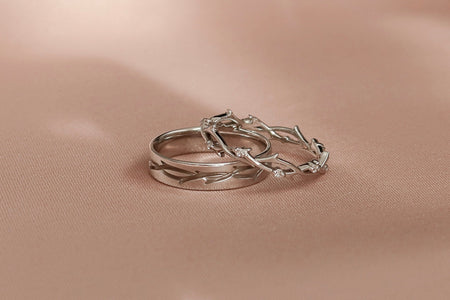 Less Simple, More Sparkle - His & Hers Diamond Wedding Bands