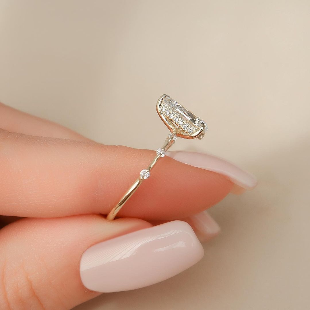 Hidden Halo Engagement Rings
