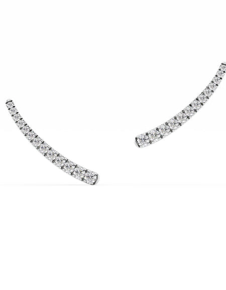 14K White Gold Pave Climbers