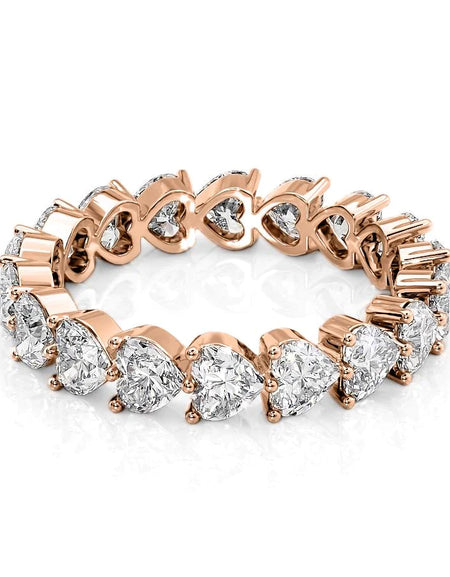 3ct Heart Shared Prong Eternity RG
