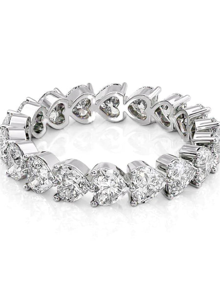3ct Heart Shared Prong Eternity WG