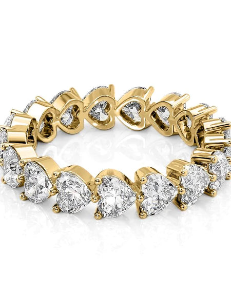 3.5ct Heart Shared Prong Eternity YG