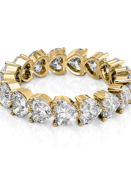 4.5ct Heart Shared Prong Eternity YG