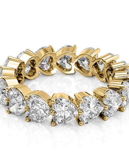 5.5ct Heart Shared Prong Eternity YG