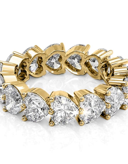 7ct Heart Shared Prong Eternity YG
