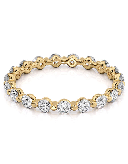 1.5ct Round Shared Prong Eternity 1ct YG R