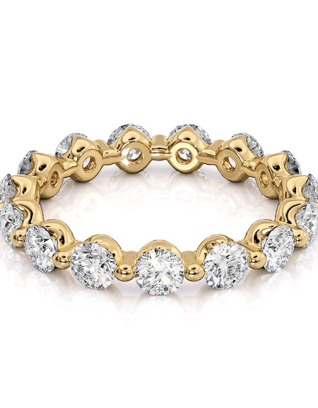 1.5ct Round Shared Prong Eternity 2ct YG R
