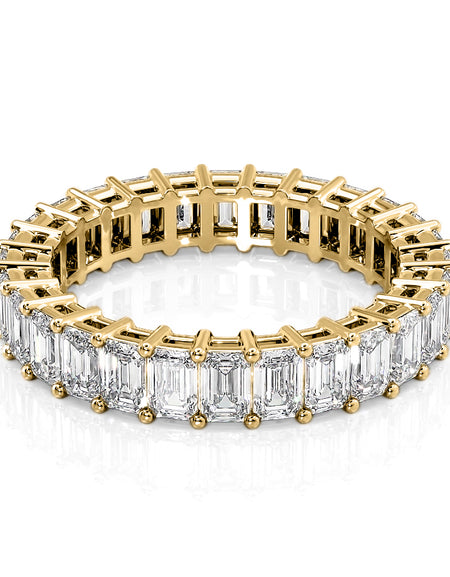 4ct Emerald Eternity 4ct YG EM