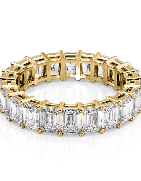 5.5ct Emerald Eternity 5.5ct YG EM