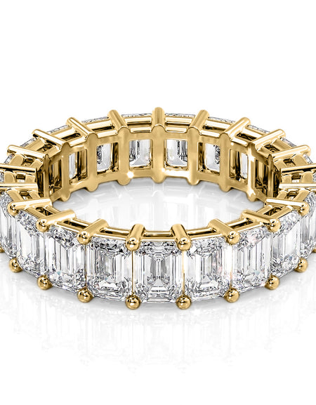 6ct Emerald Eternity 6ct YG EM