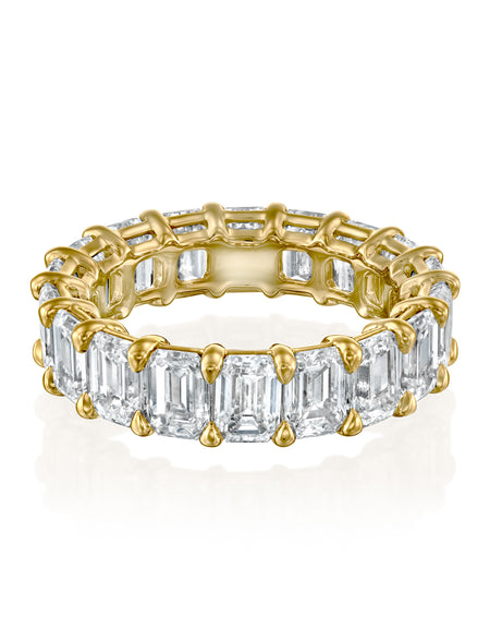 7.5ct Emerald Eternity 7.5ct YG EM