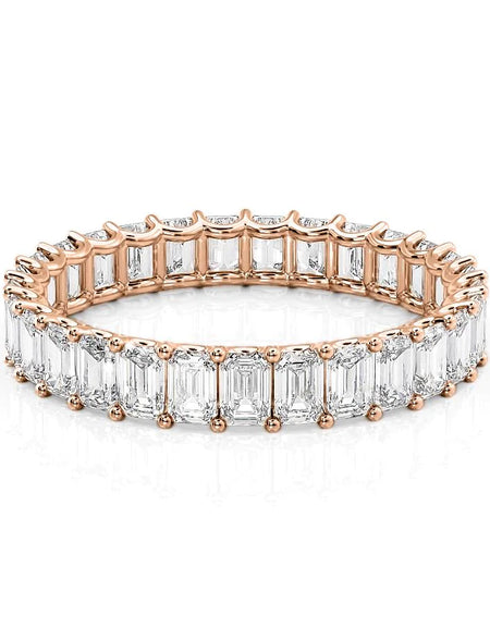 3ct U Pave Prong Emerald Eternity RG