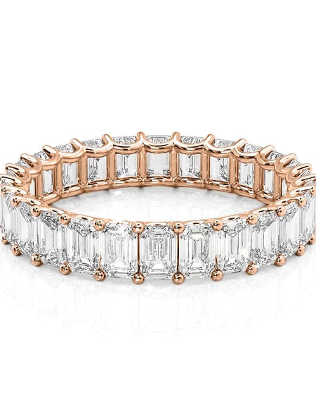 4ct U Pave Prong Emerald Eternity RG