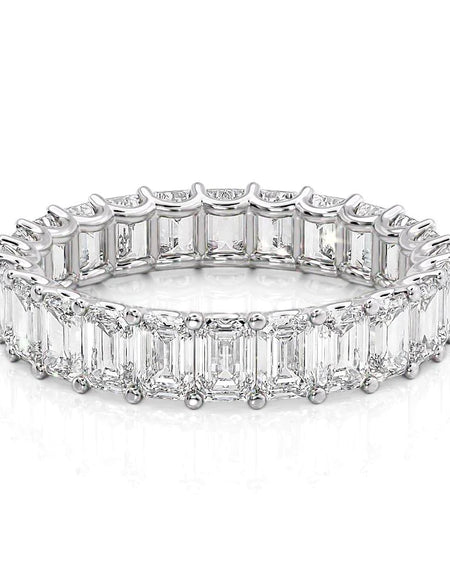 5ct U Pave Prong Emerald Eternity WG