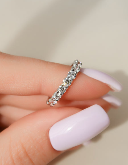 2ct Round U Prong Eternity WG Model