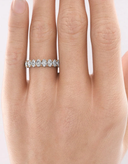 3ct Oval U Prong Eternity RG