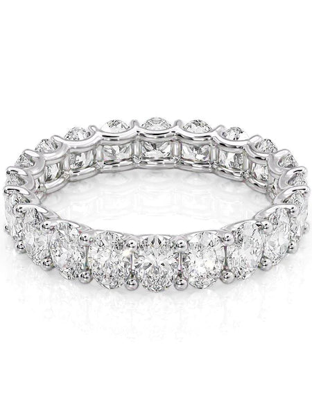 3ct Oval U Prong Eternity WG