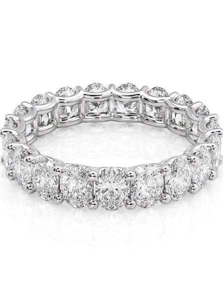 4ct Oval U Prong Eternity WG