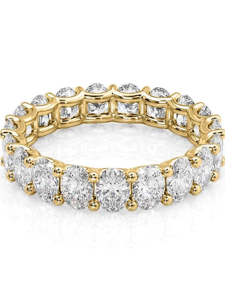 4ct Oval U Prong Eternity YG