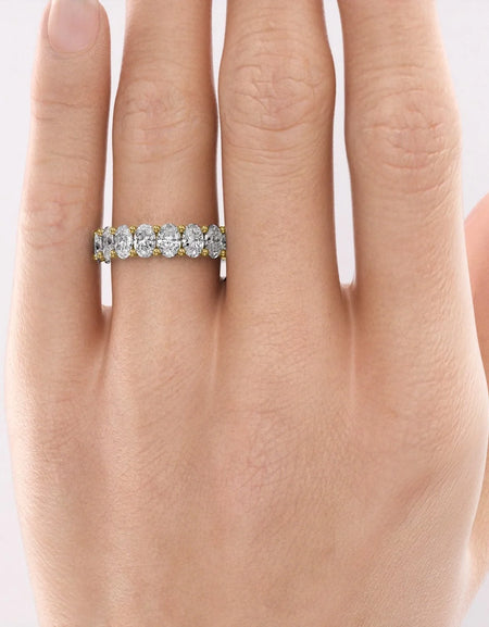 4.5ct Oval U Prong Eternity YG