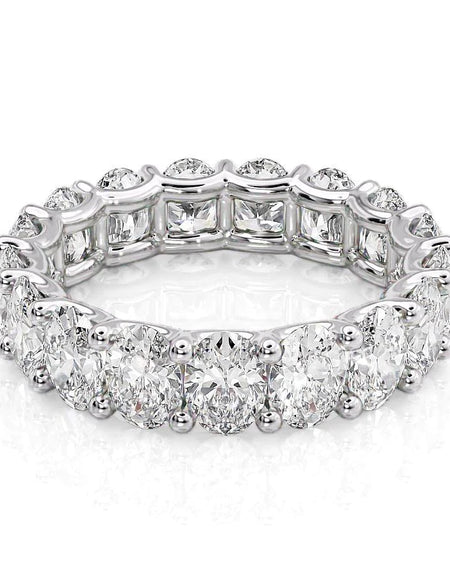 5.5ct Oval U Prong Eternity WG