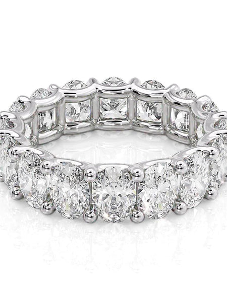 6.5ct Oval U Prong Eternity WG