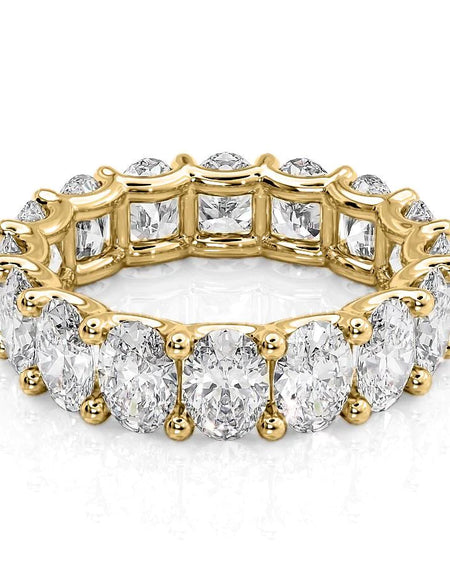 6.5ct Oval U Prong Eternity YG