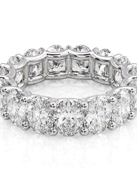 7.5ct Oval U Prong Eternity WG