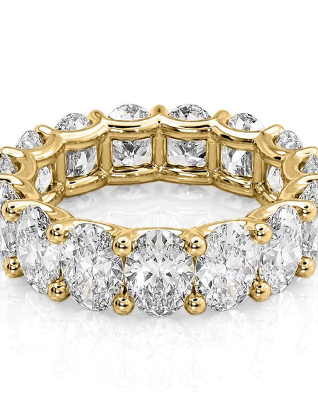 7.5ct Oval U Prong Eternity YG