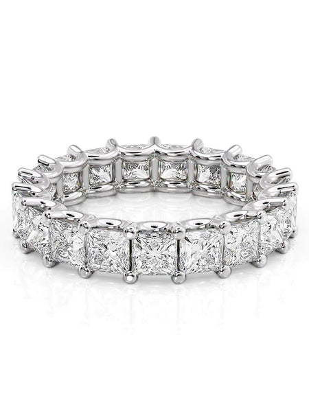 4.7ct Princess U Prong Eternity WG