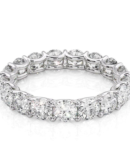 3.5ct Round U Prong Eternity WG