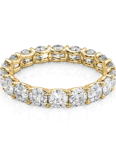 3.5ct Round U Prong Eternity YG