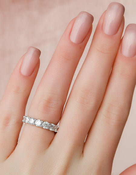 4ct Round U Prong Eternity WG Model