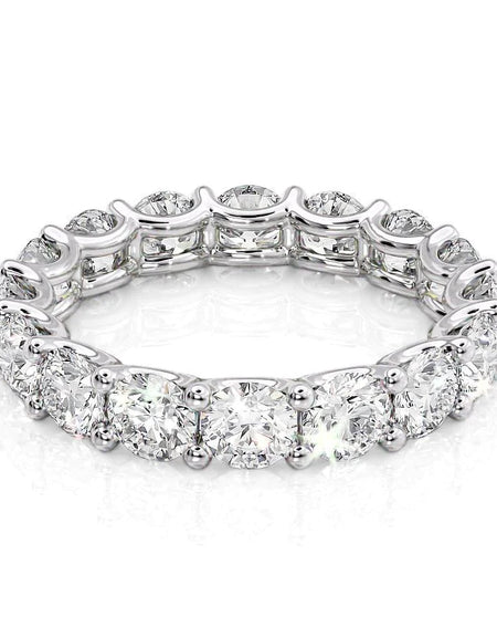 4ct Round U Prong Eternity WG