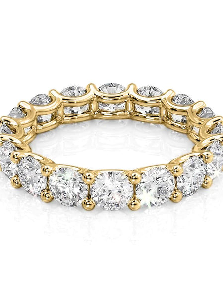 4ct Round U Prong Eternity YG