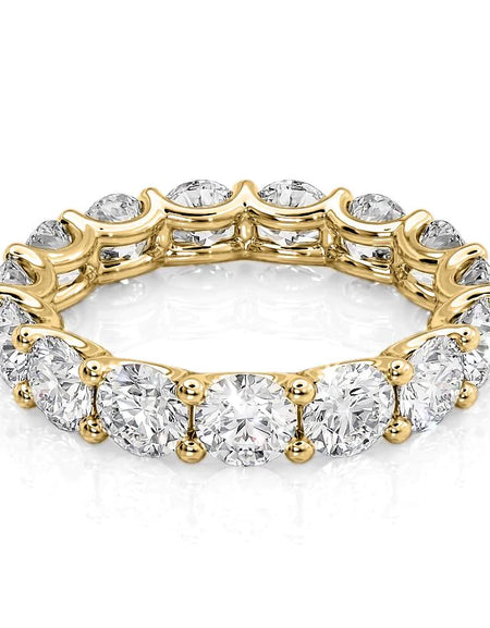 4.5ct Round U Prong Eternity YG Model