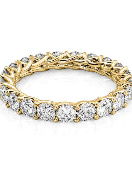2ct Round Trellis Eternity YG