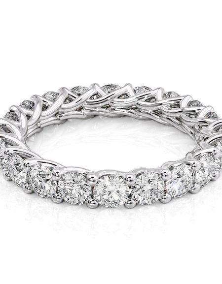 3ct Round Trellis Eternity WG