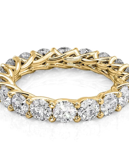 3.5ct Round Trellis Eternity YG