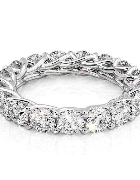 4ct Round Trellis Eternity WG