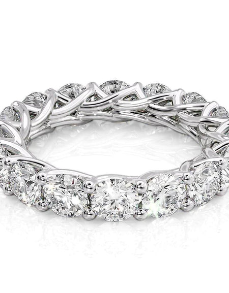 4.5ct Round Trellis Eternity WG