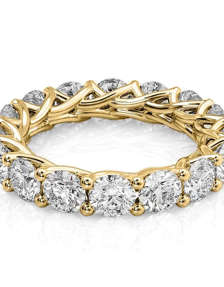 4.5ct Round Trellis Eternity YG