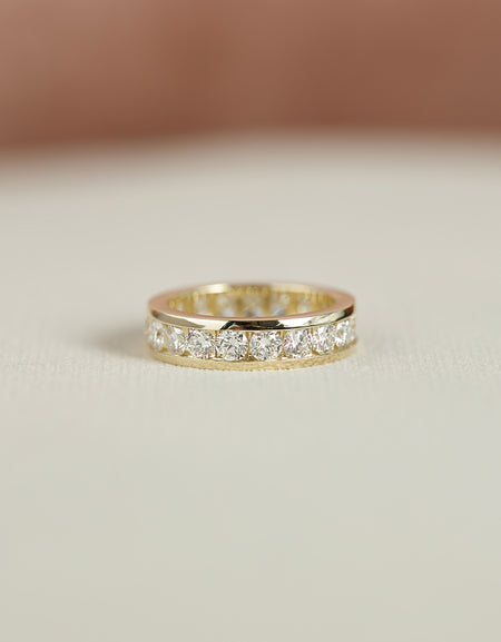 2ct Round Channel Eternity YG Model