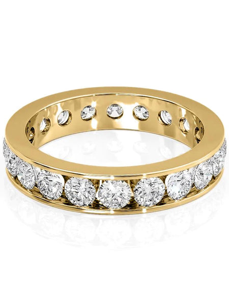 2ct Round Channel Eternity YG