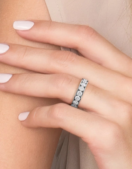 3ct Round Channel Eternity WG