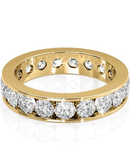 3ct Round Channel Eternity YG